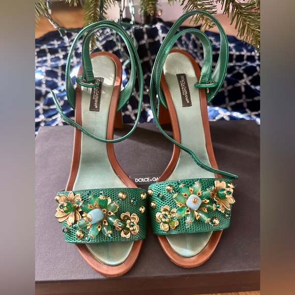 Dolce & Gabbana Sandals Verde Smeraldo size 39 (US 8.5) - Picture 8 of 16